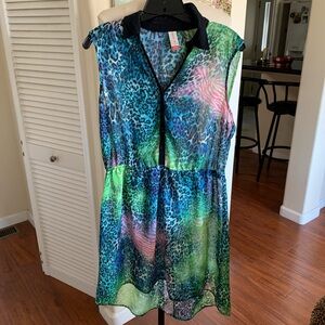 No Boundaries Multicolor Animal Print Mini Dress